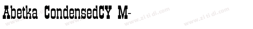 Abetka CondensedCY M字体转换